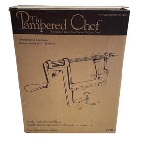 The Pampered Chef Apple Peeler Corer Slicer New In Box Style 2430